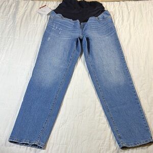 Isabel Maternity by Ingrid & Isabel Sz 2 90s Straight Leg Rigid Denim Jeans NWT‎